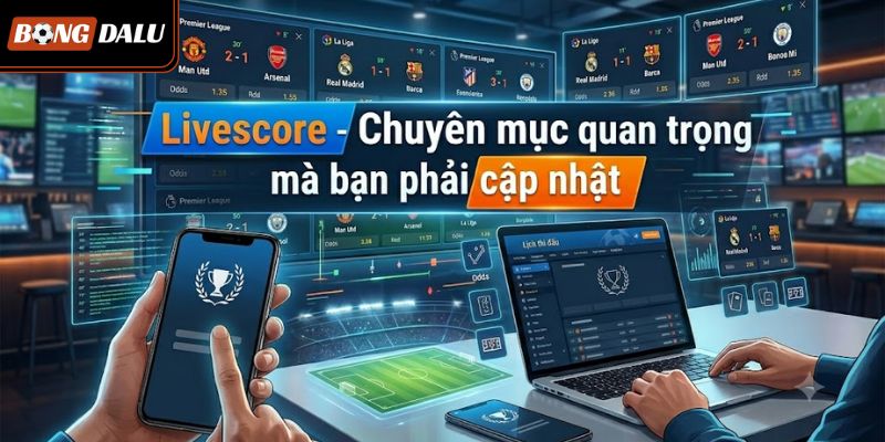 Livescore - Chuyên mục quan trọng mà bạn phải cập nhật