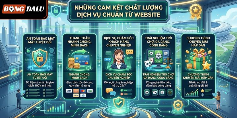 Những cam kết chất lượng dịch vụ chuẩn từ website